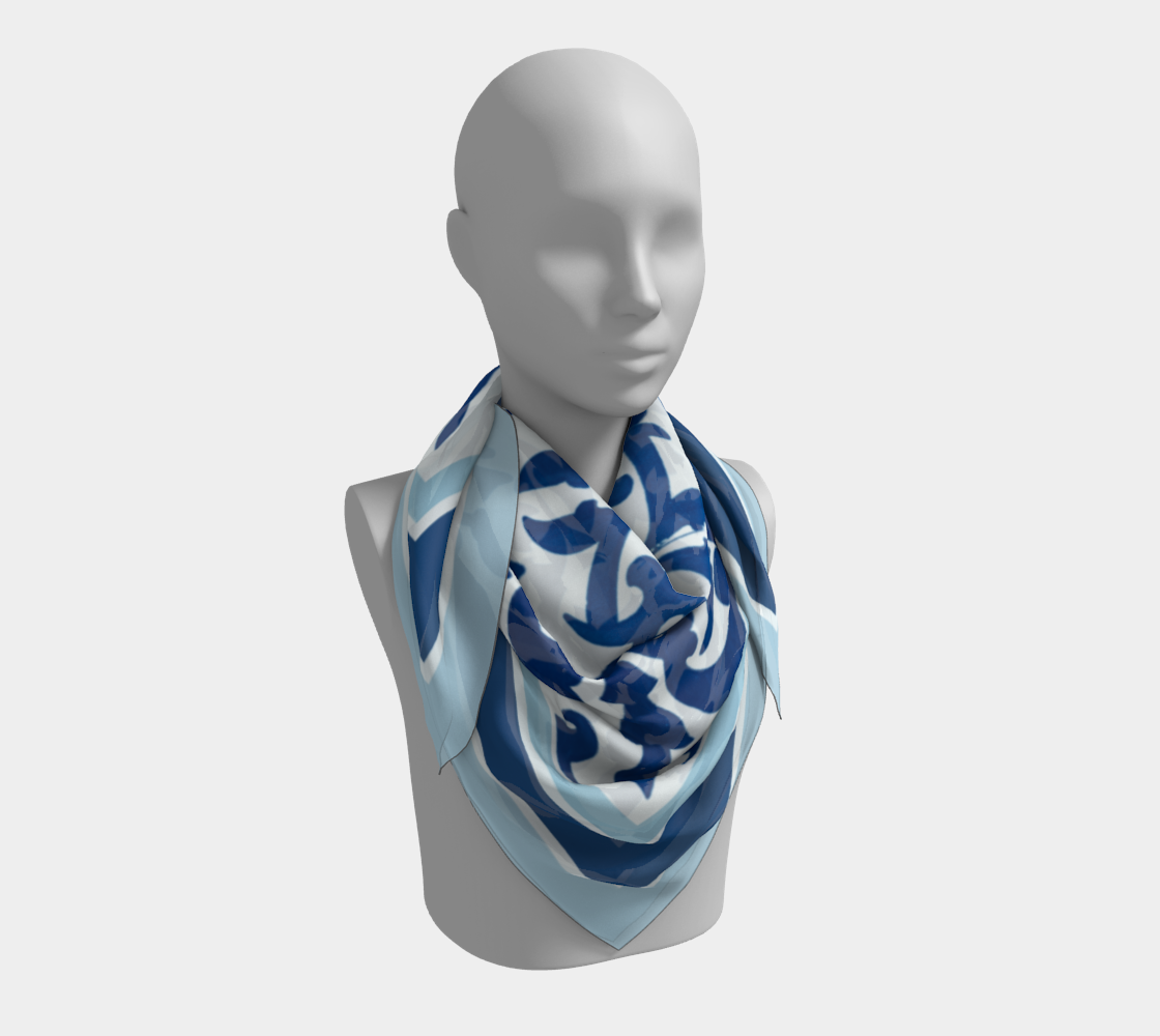 All the Blues Chinoiserie Scarf