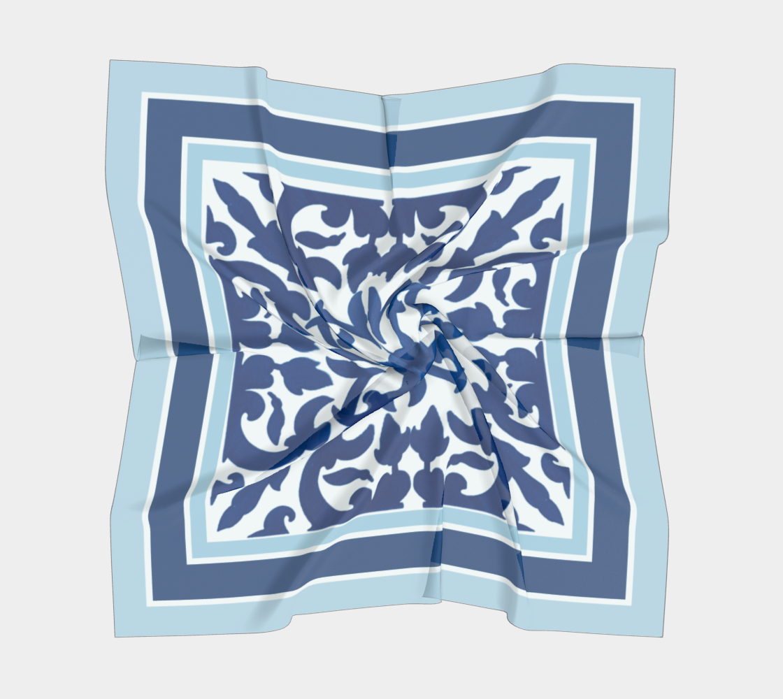 All the Blues Chinoiserie Scarf