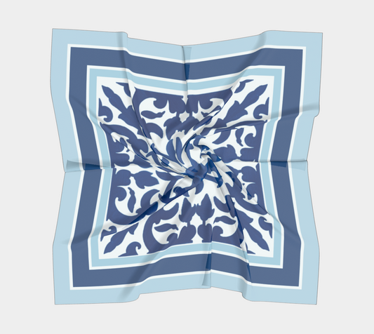 All the Blues Chinoiserie Scarf