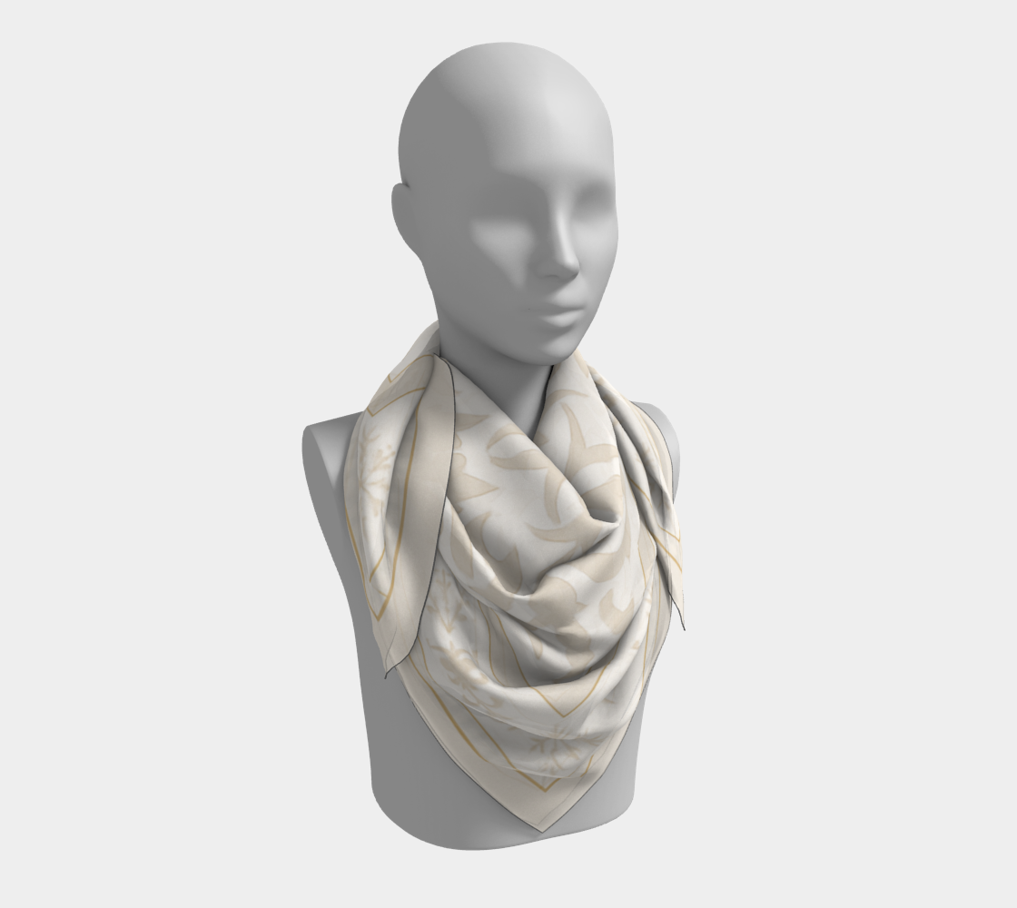 Beige Chinoiserie Scarf