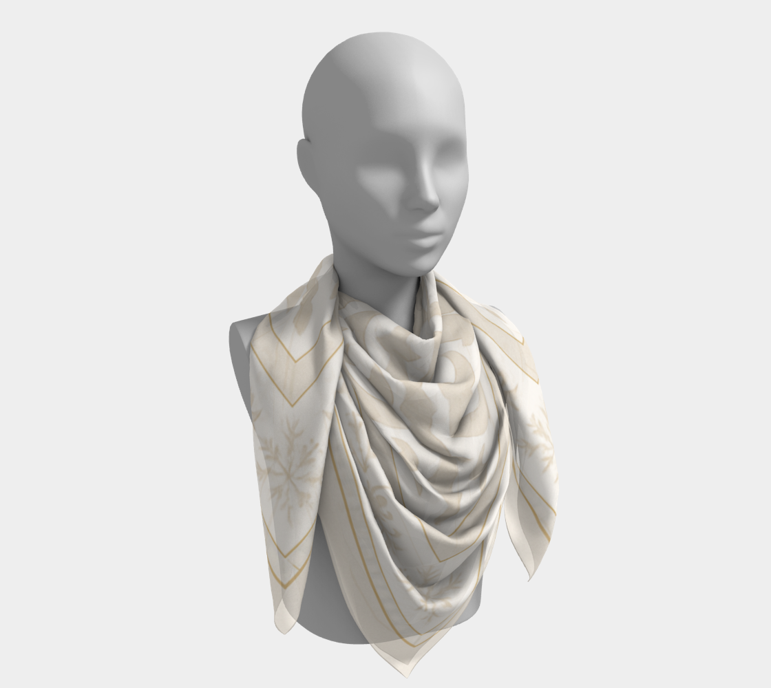 Beige Chinoiserie Scarf