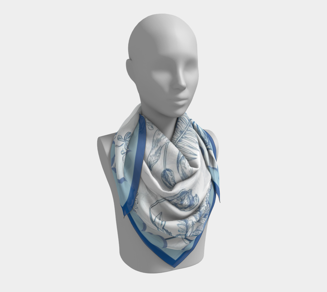 Navy Lacey Scarf