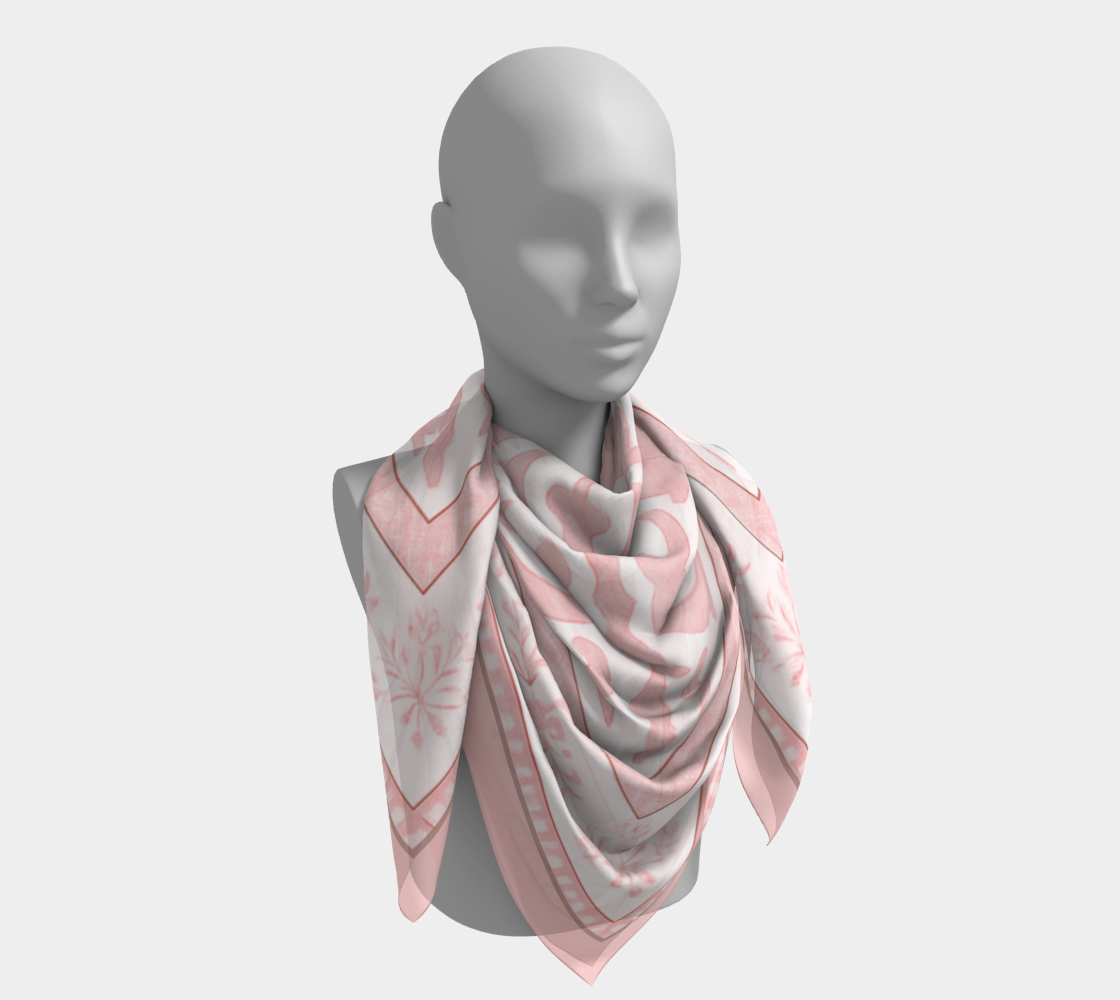 Pink Chinoiserie Scarf