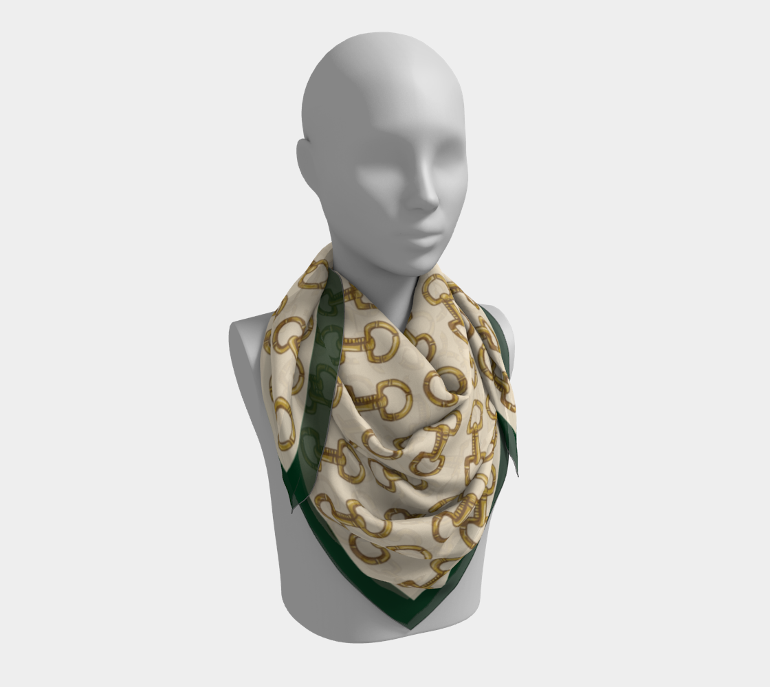 Green Horse Bit Scarf