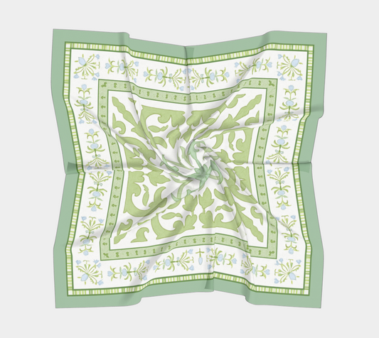 Green Chinoiserie Scarf