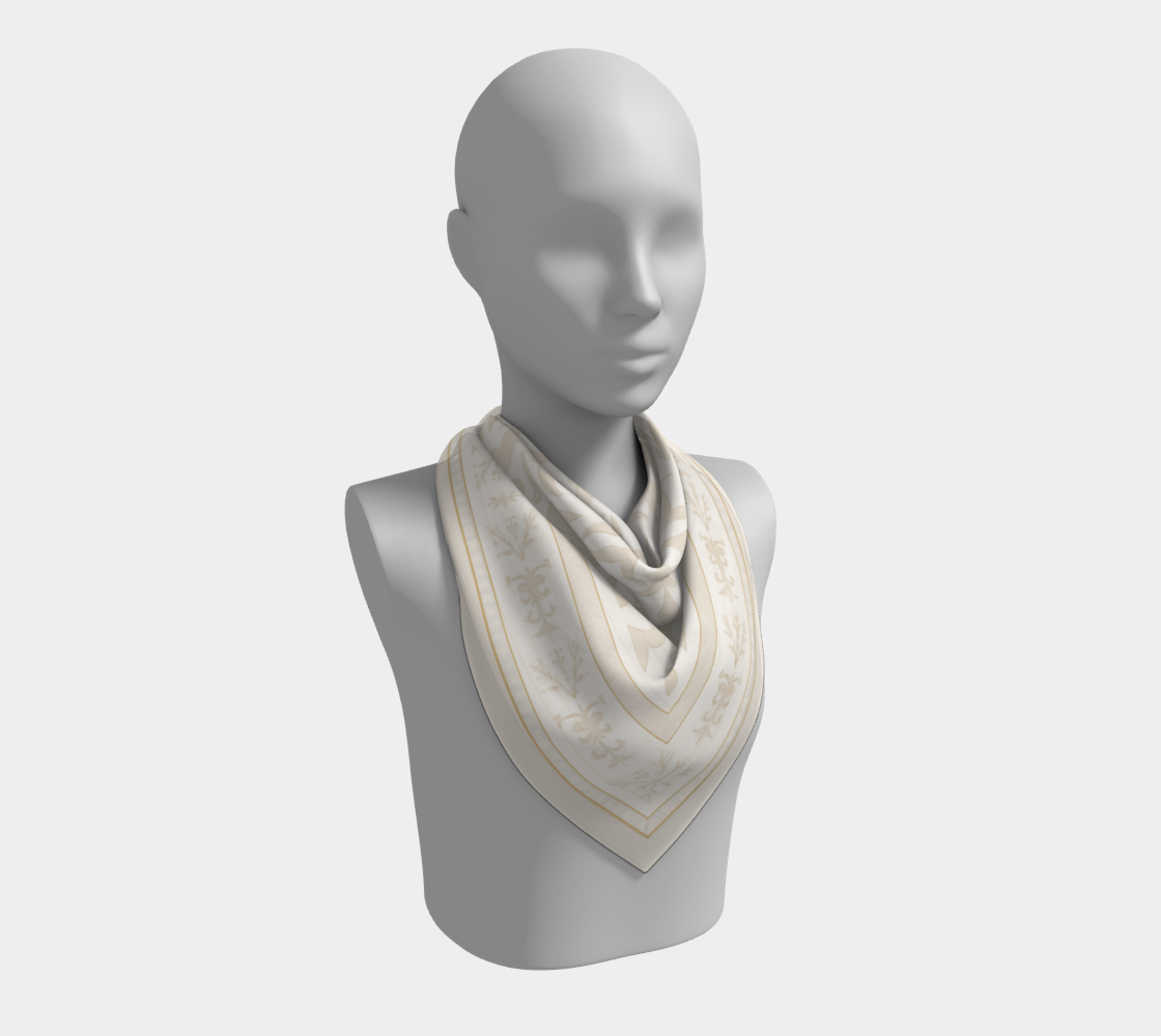 Beige Chinoiserie Scarf