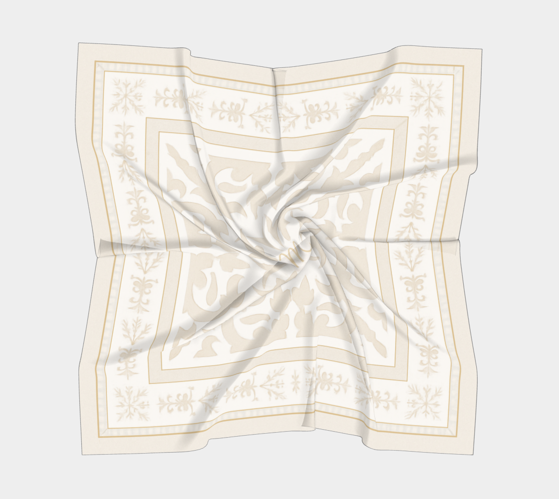 Beige Chinoiserie Scarf